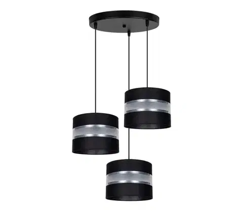 Svietidlá  Luster na lanku CORAL 3xE27/60W/230V čierna/chróm pr. 45 cm 0992