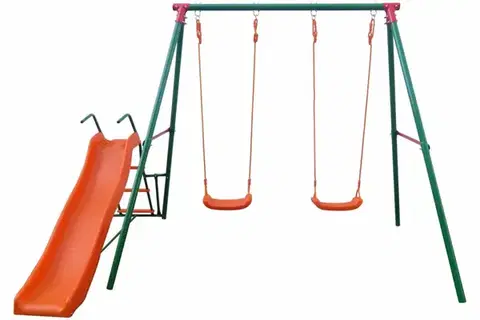 Detské hojdačky a preliezačky Záhradné detské hojdačky so šmýkačkou 177 cm GH04657