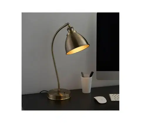 Lampy Endon 98747 - Stolná lampa FRANKLIN 1xE14/7W/230V mosadz 98747