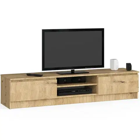 TV stolíky Dizajnový TV stolík ROMANA160, dub Artisan