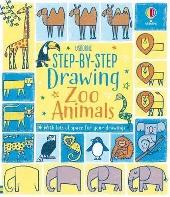 Nalepovačky, vystrihovačky, skladačky Step-by-Step Drawing Zoo Animals - Fiona Watt