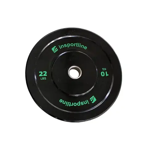 Oceľové kotúče Bumper Plate lite Gumový kotúč inSPORTline Bumper Plate Lite 10 kg 50 mm