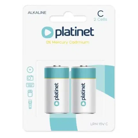 Batérie primárne PLATINET Monočlánok alkalický C/LR14 1,5V, blister 2ks PLATINET,bateria 88143
