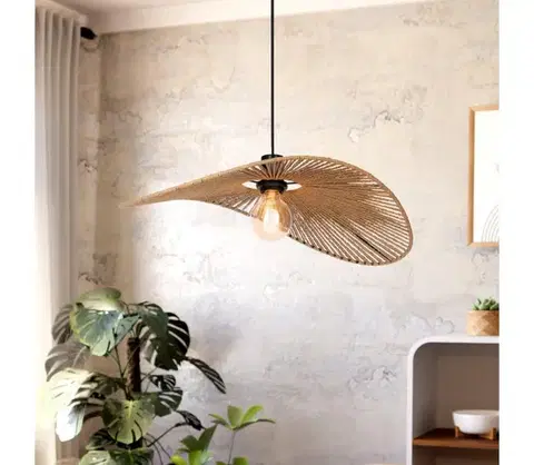 Svietidlá Eglo 31991 - Závesné svietidlo SIRUELA 1xE27/42W/230V 56 cm hnedá/čierna 31991
