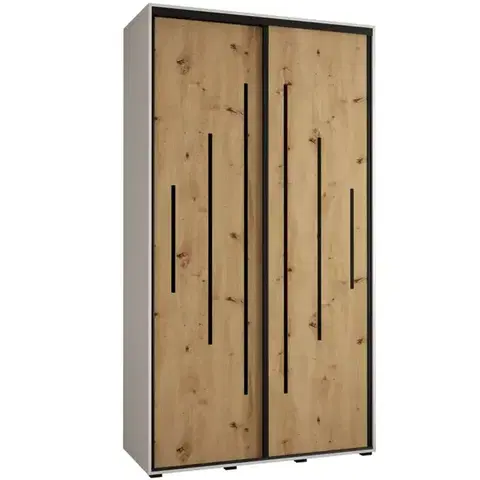 Šatníkové skrine Skriňa 45 Canaris 12 140 biela/artisan/čierna