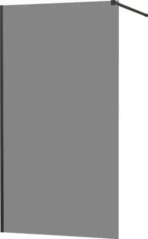 Sprchové dvere MEXEN/S - KIOTO Sprchová zástena WALK-IN 70x200 cm 8 mm, čierna, dymové sklo 800-070-101-70-40