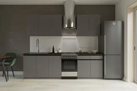 Kuchynské linky SiLVER jednoduchá kuchynská linka 200 cm, sivá