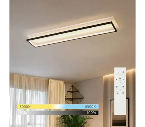 Svietidlá BRILAGI - LED stmievateľné stropné svietidlo OUTLINE LED/90W/230V 18x100 cm biela/čierna +DO BRGJ8321-1000