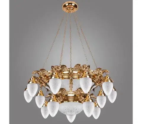 Svietidlá Kemar OW150 - Luster OURO EAGLE 15xE27/60W/230V + 6xE27/100W/230V OW150