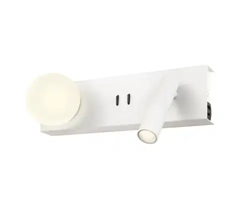 Svietidlá Redo 01-4660 - LED Nástenné svietidlo NORMA LED/5W/230V + LED/3W CRI 90 USB biela 01-4660