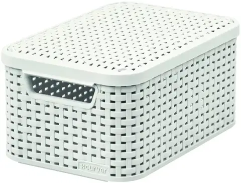 Boxy na skladovanie CURVER - Úložný box 14 x 19 x 29cm STYLE S, krémový, umelá hmota