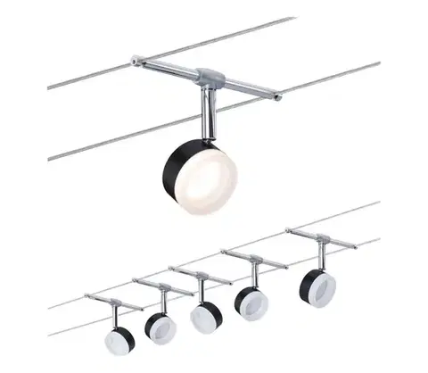 Svietidlá Paulmann 94457 - SADA 5xLED/4W Kompletný lankový systém CLEAR 230V 94457