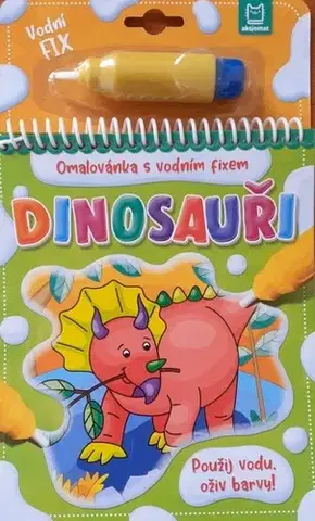 Nalepovačky, vystrihovačky, skladačky Omalovánka s vodním fixem: Dinosauři
