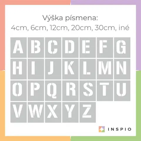 Šablóny na maľovanie Šablóny na striekanie čísla a písmená