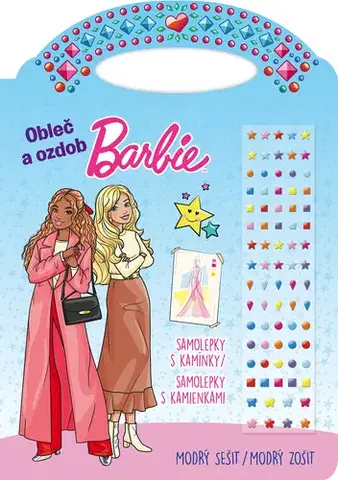 Nalepovačky, vystrihovačky, skladačky Barbie - modrý sešit/zošit (CZ/SK vydanie)