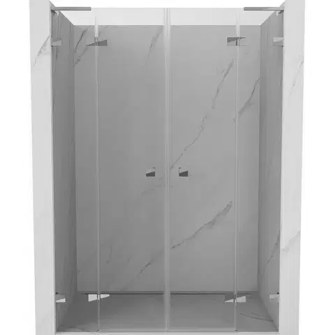 Sprchovacie kúty MEXEN/S - Lunar L Duo sprchové dvere krídlové 140, transparent, chróm 834DL-140-000-01-00