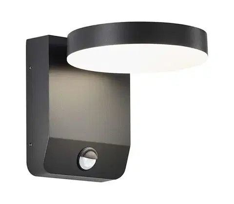 LED osvetlenie  LED Vonkajšie nástenné svietidlo so senzorom LED/17W/230V 4000K čierna 2957