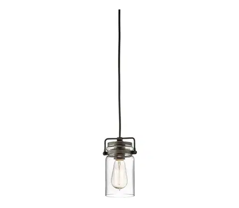 Svietidlá Elstead KL-BRINLEY-MP-OZ - Luster na lanku BRINLEY 1xE27/60W/230V antracit KL-BRINLEY-MP-OZ