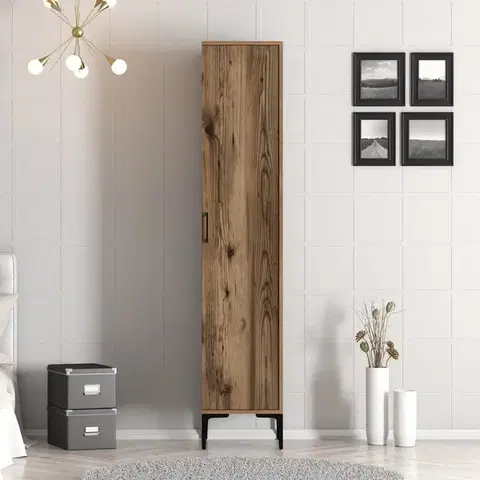 Šatňové skrine Šatníková skriňa Kumsal S - Walnut
