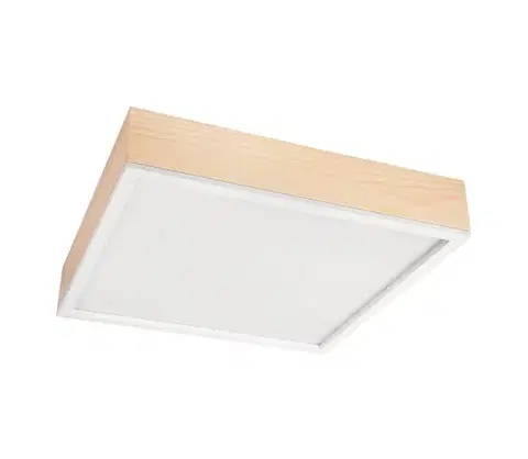 Svietidlá  Stropné svietidlo NATURAL SQUARE 4xE27/15W/230V 48x48 cm borovica/biela LD-PD-9.6/SOSNA/BIAŁY