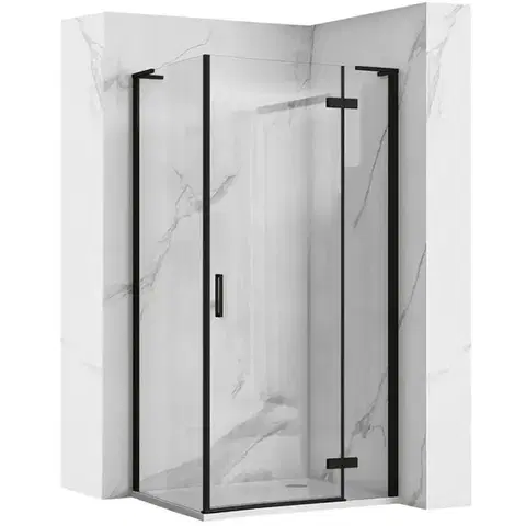 Sprchovacie kúty REA/S - Sprchová kabína Hugo Black 80x90 KPL-45221