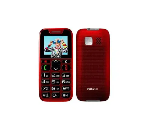 Predlžovacie káble Evolveo - EasyPhone mobilný telefón pre seniorov červený EP-501-RD