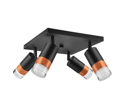 Svietidlá  Bodové svietidlo AURORA 4xGU10/10W/230V LM-4.151/A/CZARNY