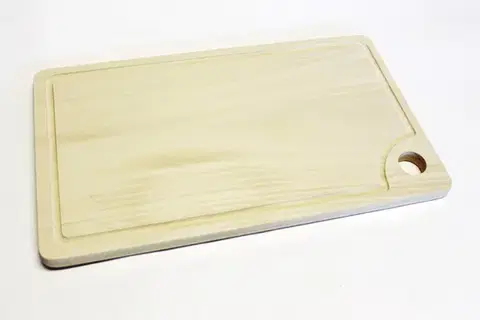 Lopáre a dosky na krájanie MAKRO - Doska kuchynská s drážkou 43x25cm, drevená