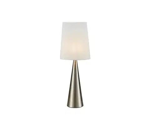 Lampy Markslöjd 108624 - Stolná lampa CONUS 1xE14/40W/230V biela/matný chróm 108624