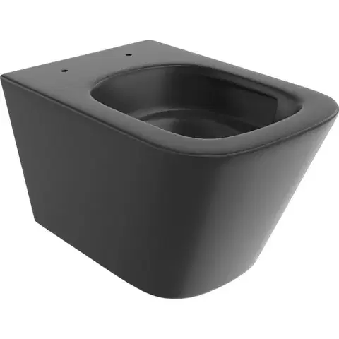 Záchody MEXEN - Teo Závesná WC misa Rimless Tornado, čierna mat 3385XX85T