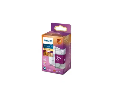 Žiarovky LED Stmievateľná žiarovka Philips Warm Glow GU10/6,2W/230V 2200-2700K CRI 90 8718699774097