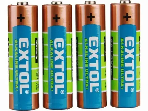 Batérie primárne EXTOL ENERGY Batéria alkalická 4ks, 1,5V, typ AA