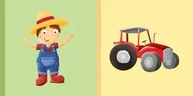 Leporelá, krabičky, puzzle knihy Dětská knížka Farmář Traktor