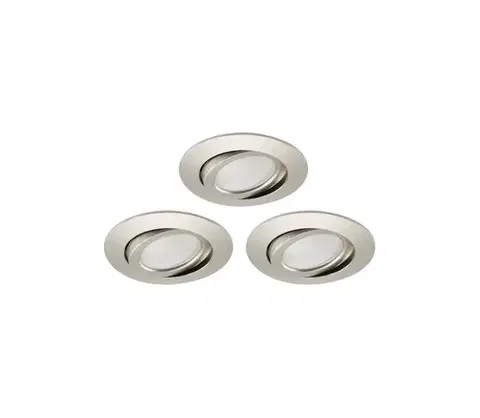 Svietidlá Brilo - SADA 3x LED Stm. kúpeľňové podhľadové svietidlo LED/5W/230V IP23 8309-032