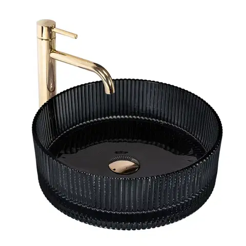 Umývadlá REA - Umývadlo na dosku Ingrid 36x36 Black REA-U8520