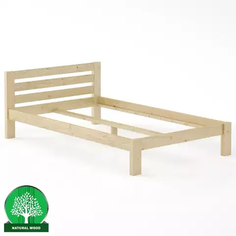 Drevené postele Posteľ borovica LK105–120x200 surová