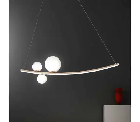 Svietidlá Ondaluce - Stmieva­teľný LED závesný luster ALTALENA LED/48W/230V zlatá/biela SO.ALTALENA/ORO