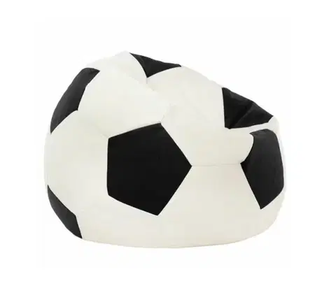Sedacie vaky a kocky Sedací vak malá bielo čierna futbalová lopta TiaHome