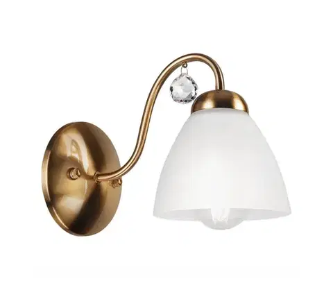 Svietidlá  Nástenná lampa MIRANDA 1xE27/60W/230V zlatá KM 1.150/PATYNA
