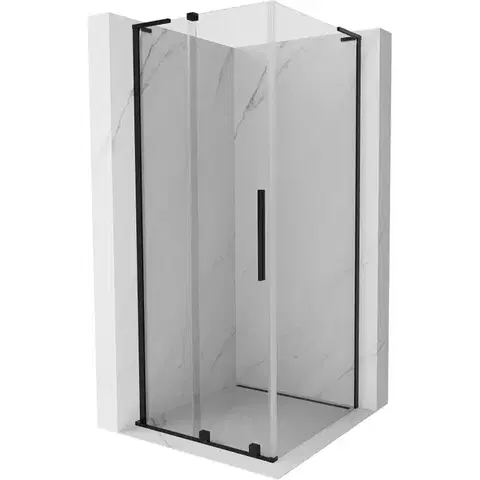 Sprchovacie kúty MEXEN/S - Velar L sprchovací kút, posuvné dvere 110 x 110, transparent, čierna 871-110-110-03-70