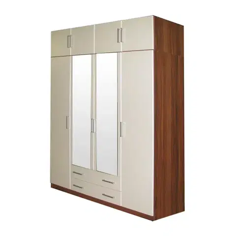 Skrine Skriňa ESO 4-dverová 61540 orech/biela