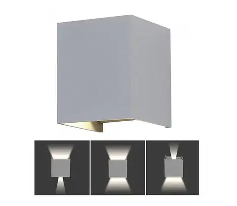LED osvetlenie  LED Vonkajšie nástenné svietidlo LED/11W/230V 4000K IP65 šedá 218532