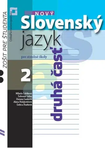 Slovenský jazyk Nový Slovenský jazyk pre SŠ 2 – Zošit pre študenta 2. časť - Milada Caltíková,Kolektív autorov