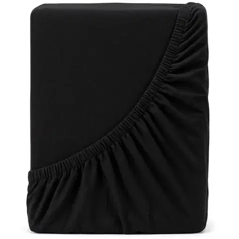 Plachty 4home jersey prestieradlo čierna, 180 x 200 cm