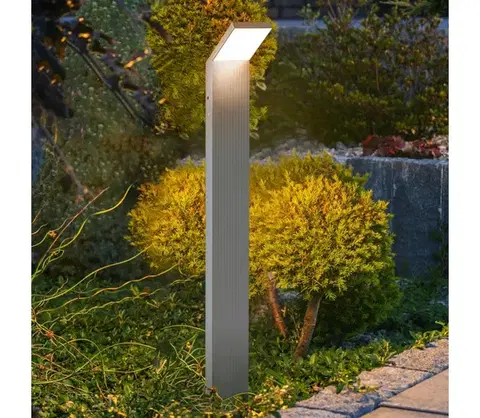 Záhradné lampy BRILAGI - LED vonkajšia lampa RIANO LED/8W/230V strieborná IP65 80 cm WO-HR60142-800-OEM-SA