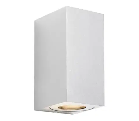 Svietidlá Nordlux - Vonkajšie nástenné svietidlo CANTO 2×GU10/28W/230V IP44 biele 49731001