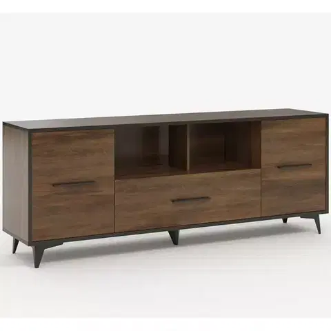RTV stolíky v podkrovnom štýle TV Stolík Frida II 2D1S shirin walnut