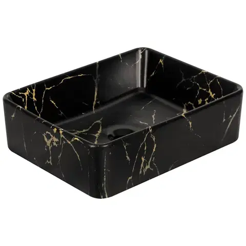 Umývadlá KERRA - Umývadlo na dosku KR-182 MARBLE BL/G 5907548118448