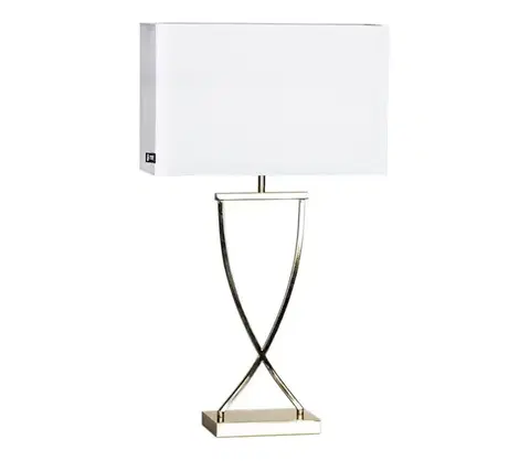 Lampy ByRydens 2829620-5000 - Stolná lampa OMEGA 1xE27/5W/230V biela/mosadz 2829620-5000