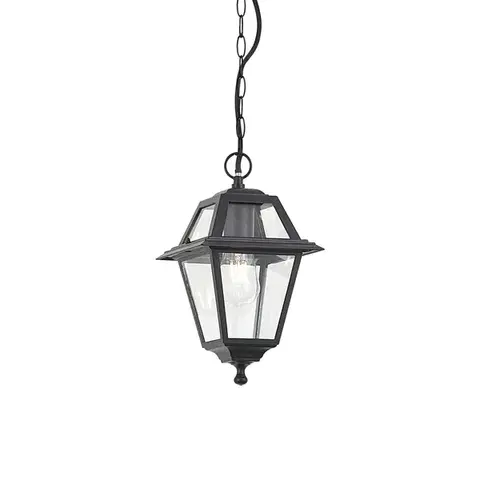 Vonkajšie závesné svietidlá Klasická vonkajšia závesná lampa čierna IP44 - Berta